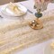 10Ft Gold Table Runner, Gold Gauze Sheer Chiffon Cheesecloth Runner Sequin Glitter Metallic Foil, Gold Party Table Decorations Centerpiece for Wedding Birthday Christmas Bridal Baby Shower